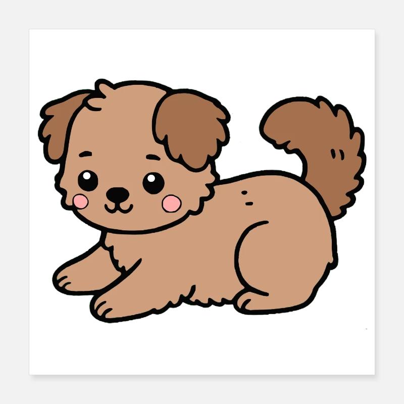 Chien Poster 40 x 40 cm