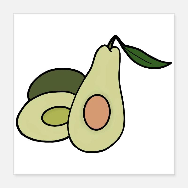 Delicious Fruit Avocado Poster 16" x 16" (40x40 cm)