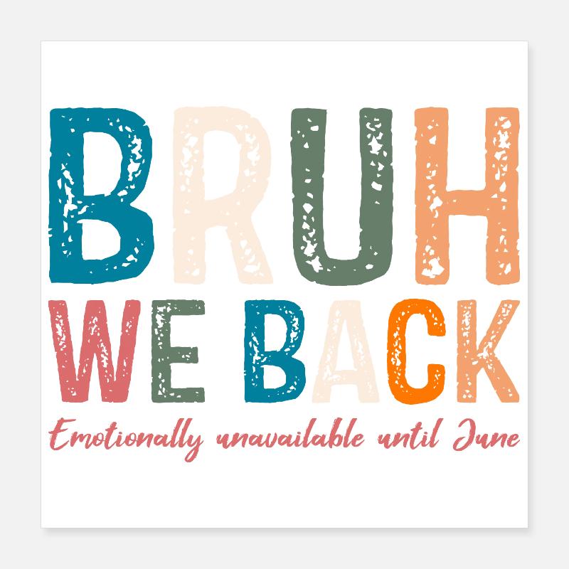 Whimsical Colourful Typography Design Poster 16" x 16" (40x40 cm)