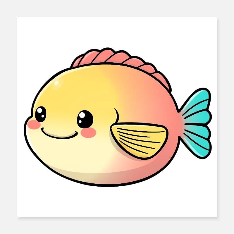 Fish Poster 16" x 16" (40x40 cm)