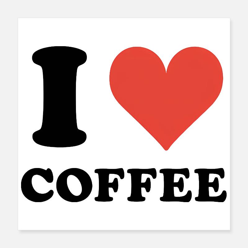 Citation sur J’aime le café Poster 40 x 40 cm