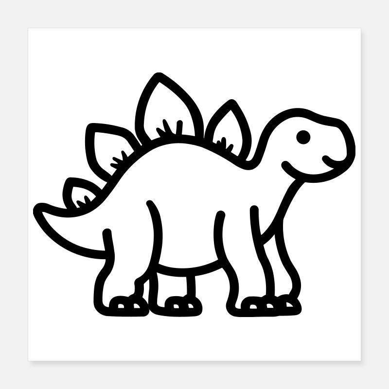Stegosaurus Poster 40x40 cm