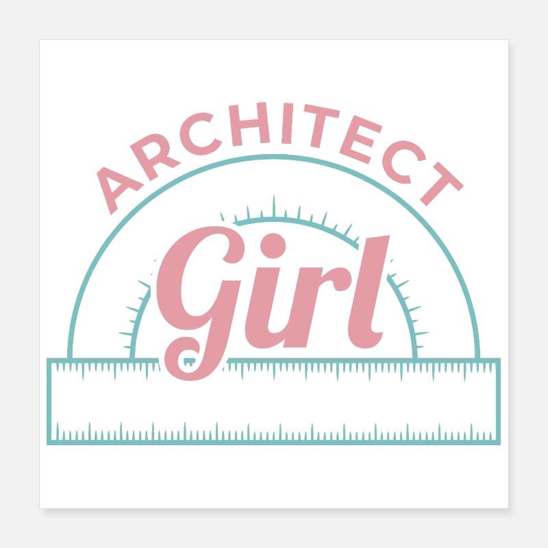 Fille Architecture Poster 40 x 40 cm