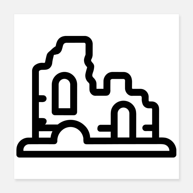 ruins Poster 16" x 16" (40x40 cm)
