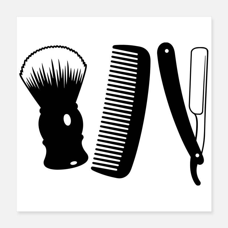 Friseursalon Poster 40x40 cm