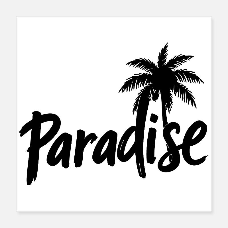 Palmiers du paradis Poster 40 x 40 cm