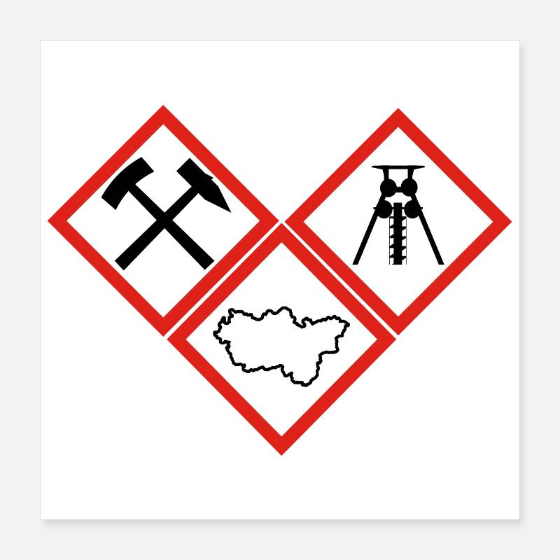 DANGER RUHRPOTT Poster 40 x 40 cm