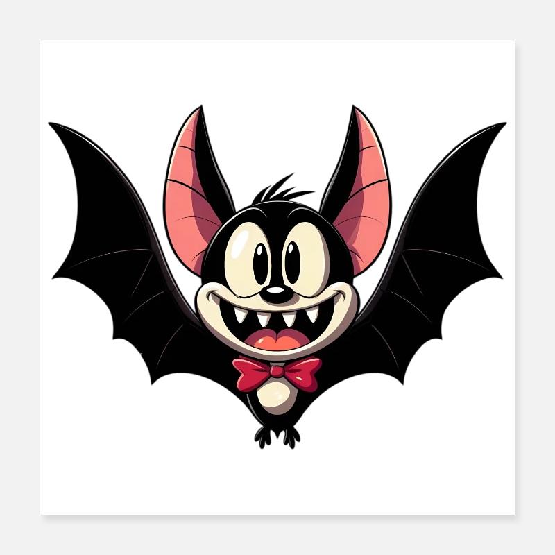 Fledermaus Poster 40x40 cm