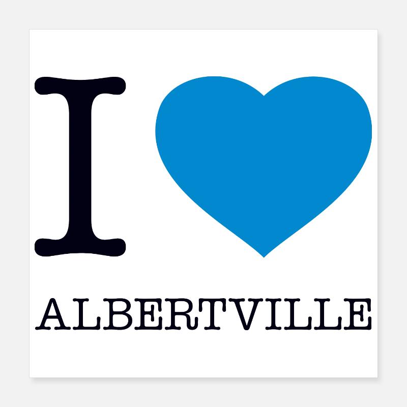 J’ADORE ALBERTVILLE Poster 40 x 40 cm
