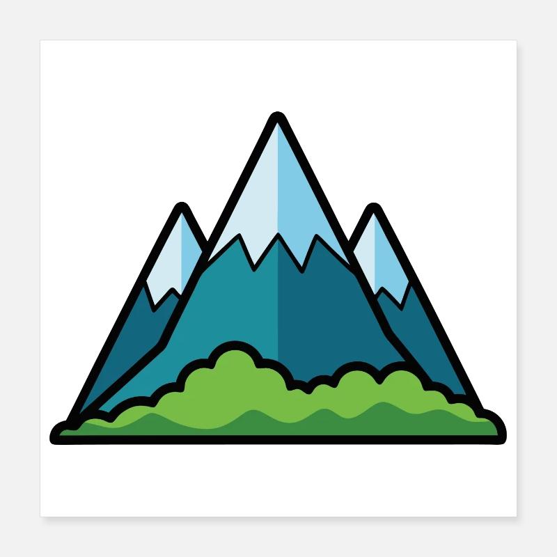 Mountains Poster 16" x 16" (40x40 cm)