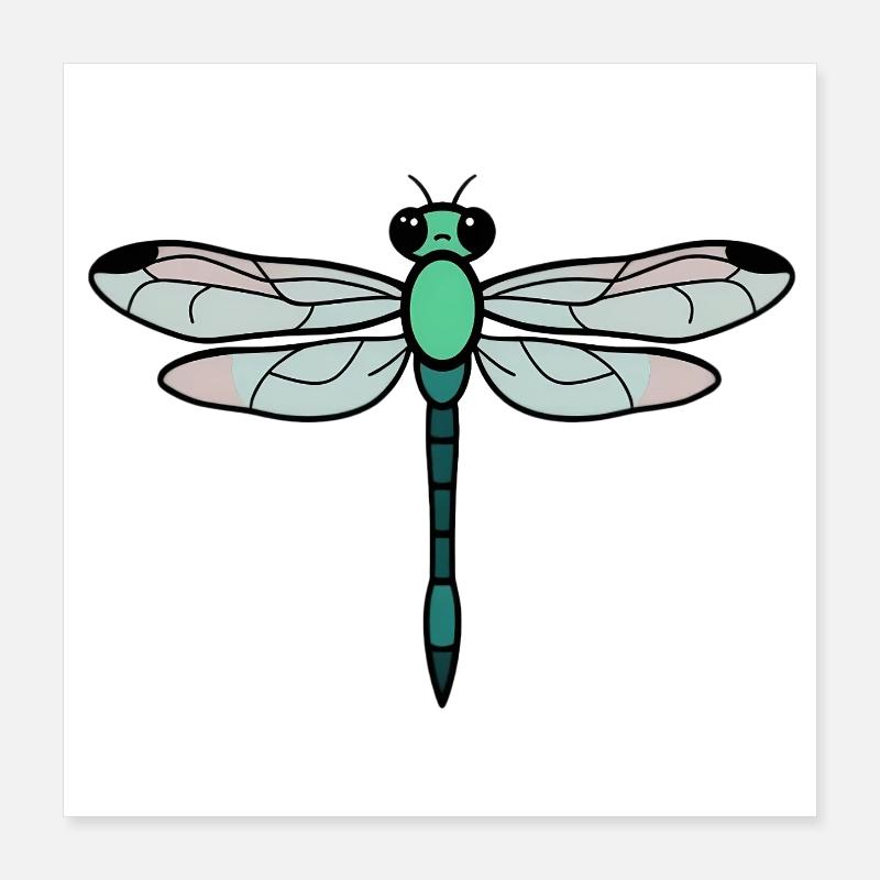 Dragonfly Poster 16" x 16" (40x40 cm)