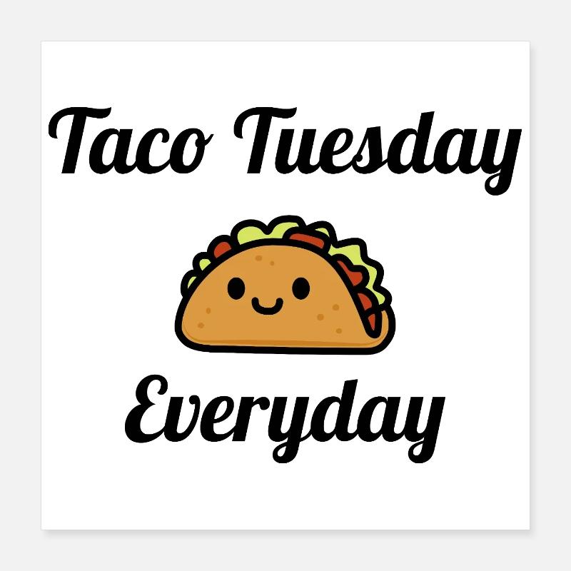 Whimsical Taco  Design Poster 16" x 16" (40x40 cm)