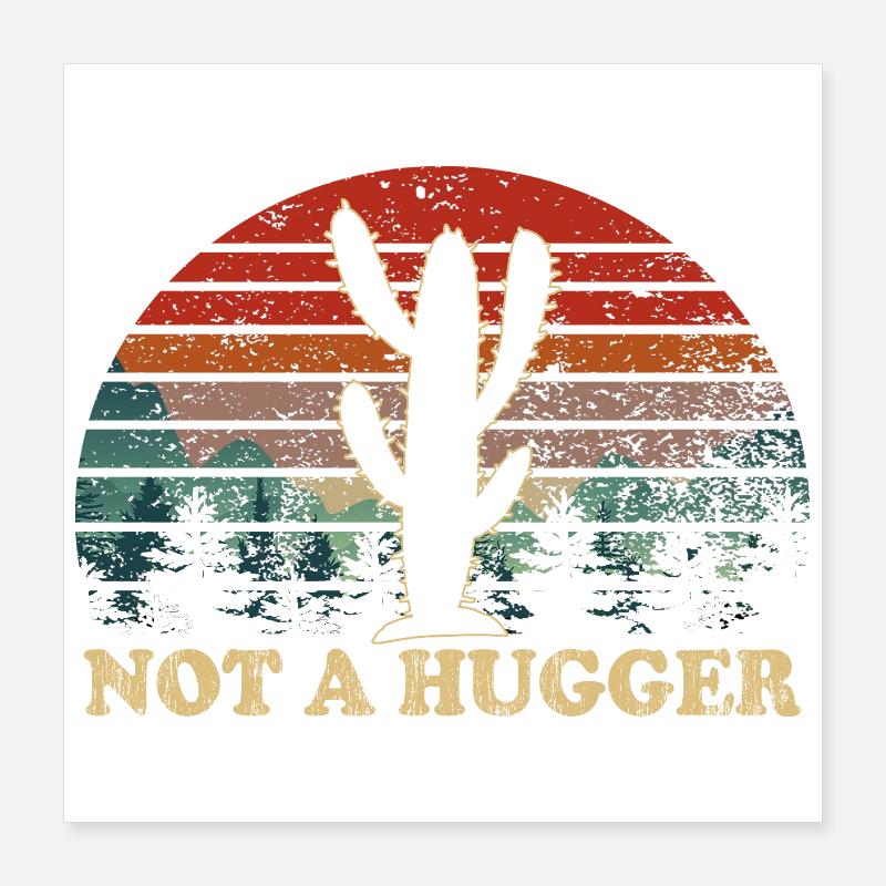 Desert Cactus Sunset Inspirational  Poster 16" x 16" (40x40 cm)