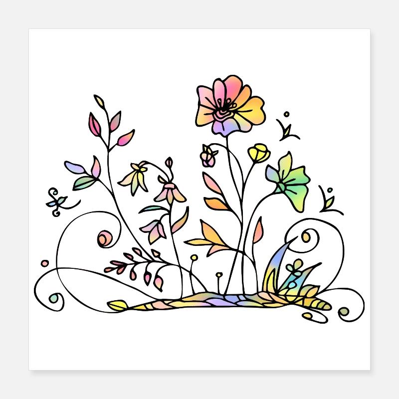 Fleur Poster 40 x 40 cm