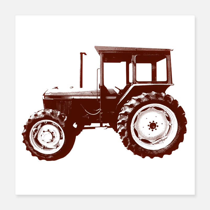 Traktor Bauer Poster 40x40 cm