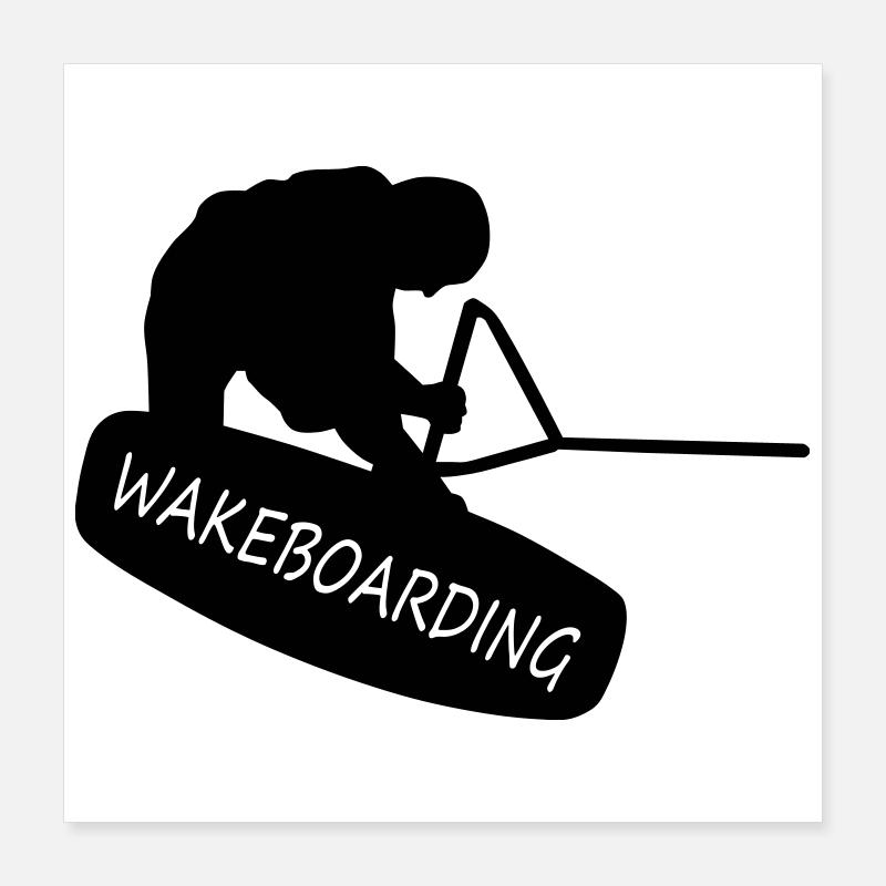 Wakeboarding Poster 40x40 cm