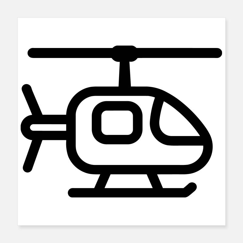 helicopter Poster 16" x 16" (40x40 cm)