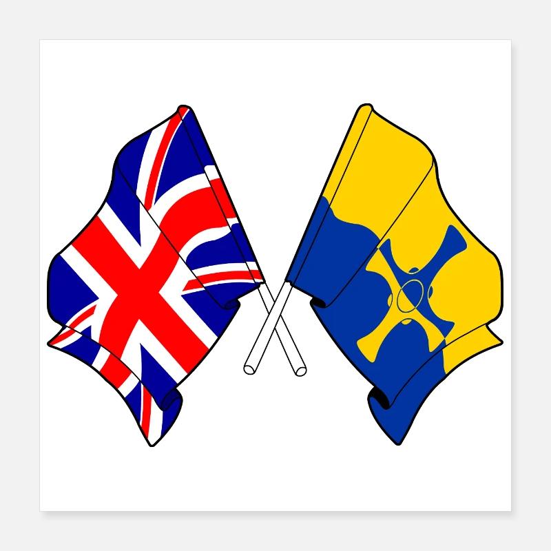 Durham & Großbritannien Poster 40x40 cm