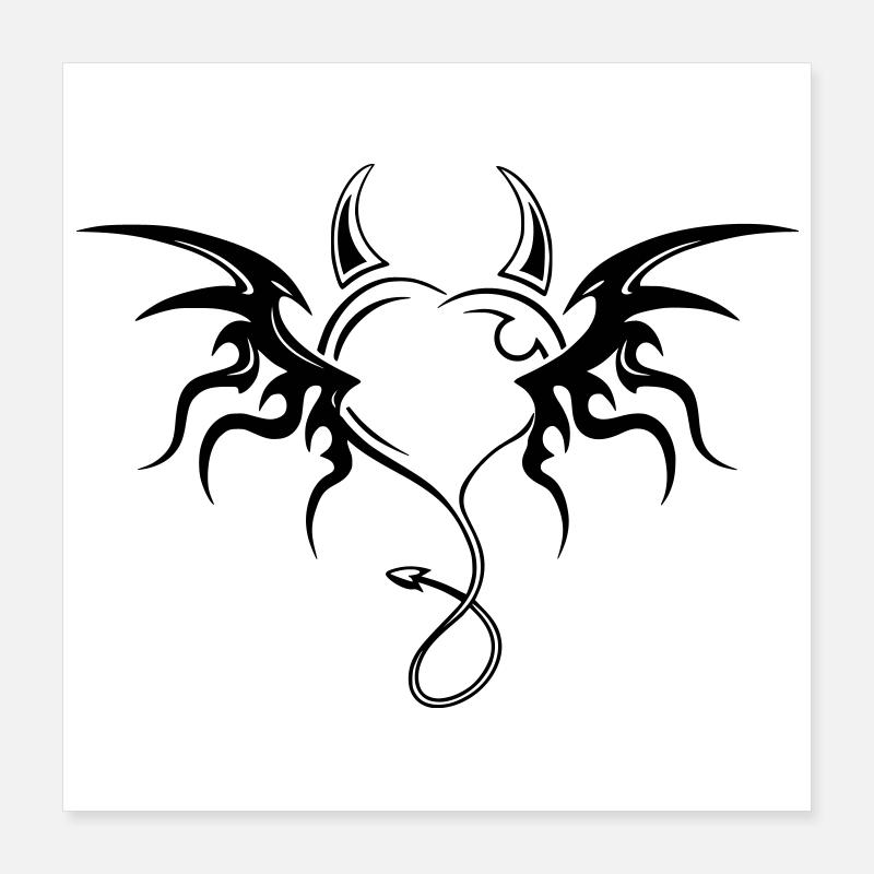 coeur de diable  Poster 40 x 40 cm
