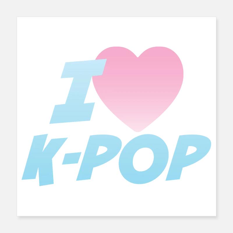 Ich liebe K-Pop Poster 40x40 cm