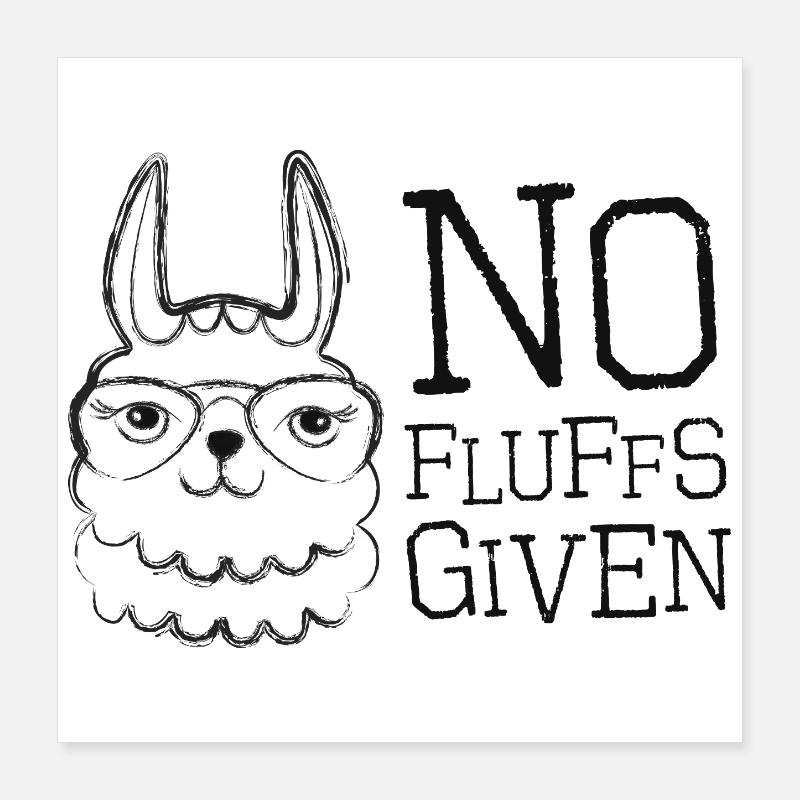  Lama mit Brille No Fluffs Given Poster 40x40 cm