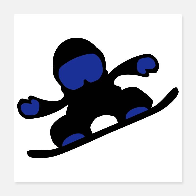 snowboardeuse Poster 40 x 40 cm