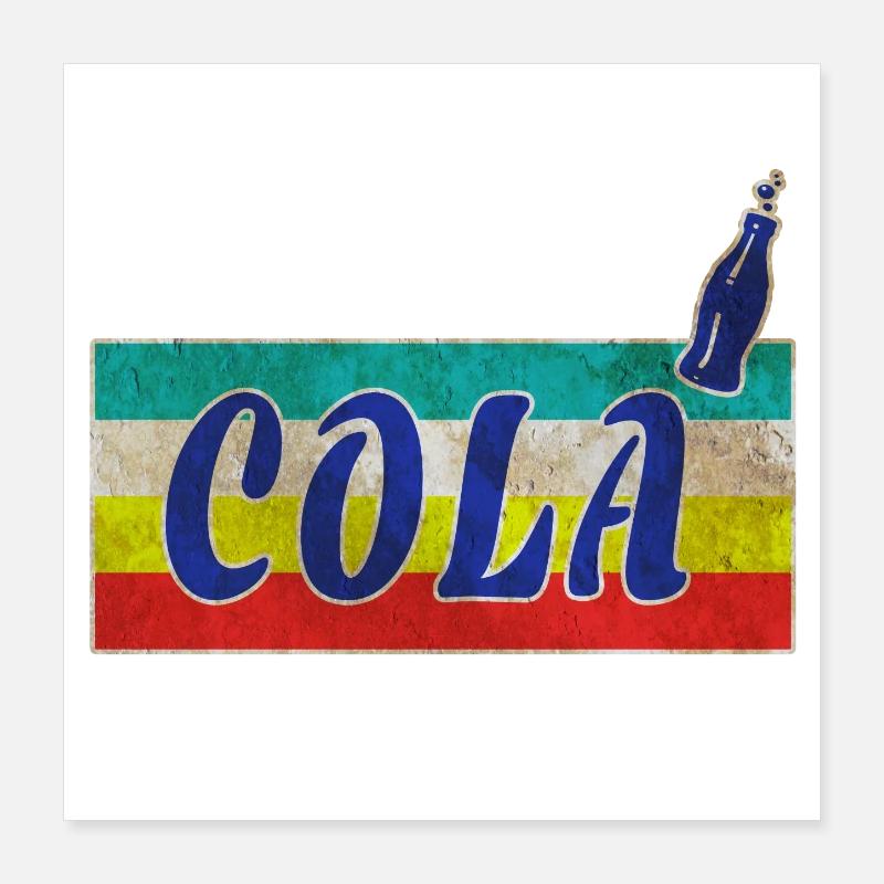 Cola Vintage / Gift Retro Drinks Lemonade Poster 16" x 16" (40x40 cm)