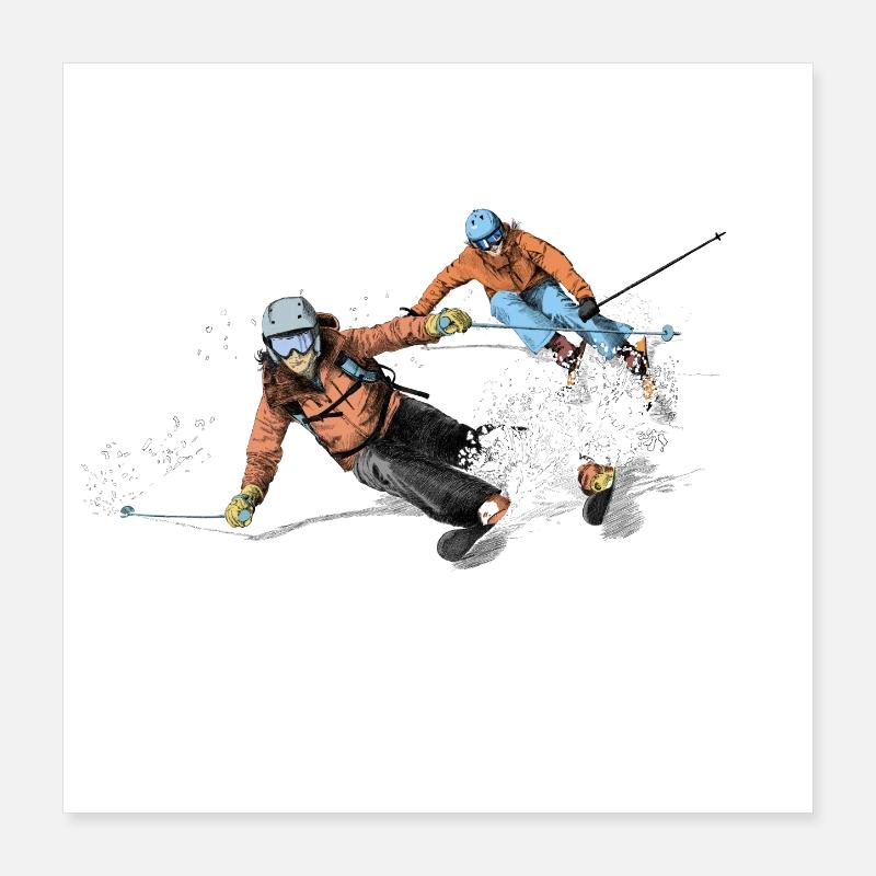 Slalom Poster 40 x 40 cm