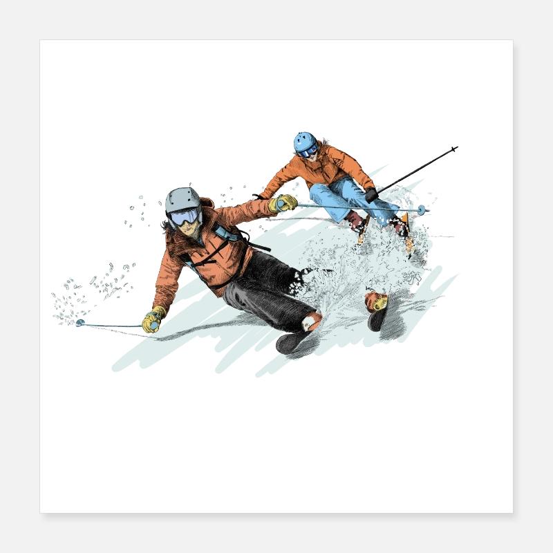 Freeriding Poster 40 x 40 cm