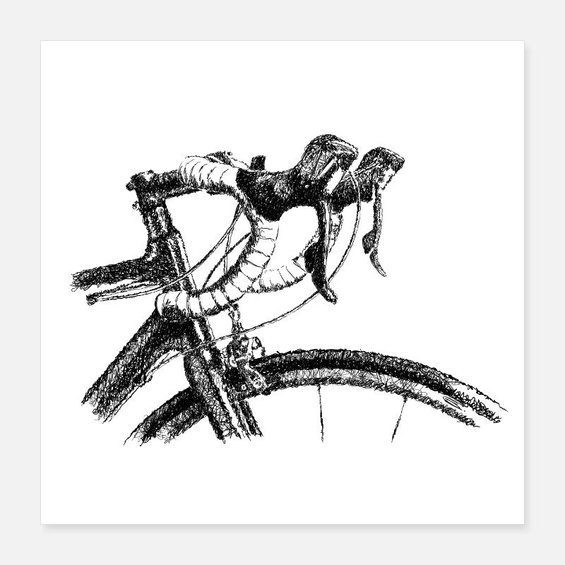 Racing bicycle Poster 40 x 40 cm
