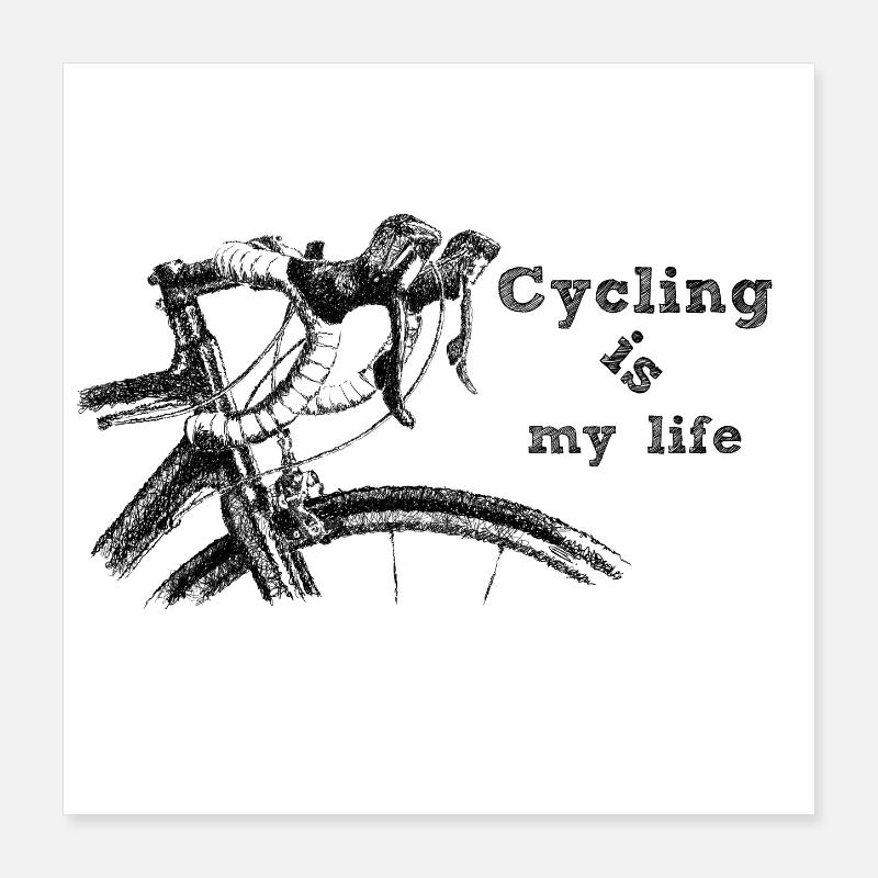 Rennrad Poster 40x40 cm