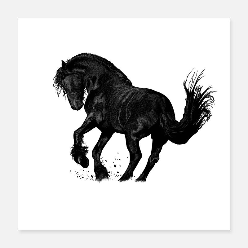 cheval Poster 40 x 40 cm