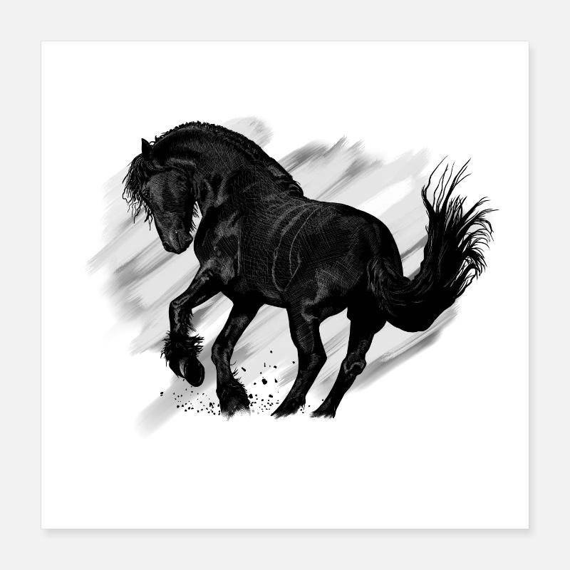 horse Poster 16" x 16" (40x40 cm)