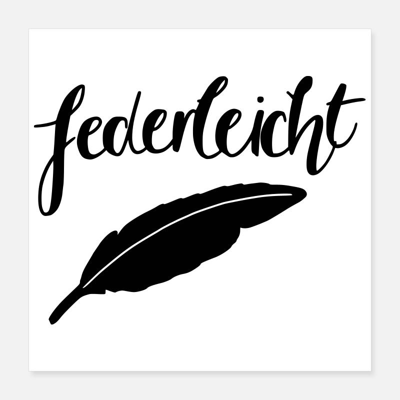 federleicht Poster 40x40 cm
