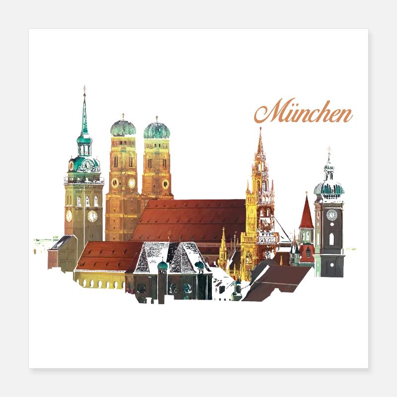 Munich Poster 16" x 16" (40x40 cm)
