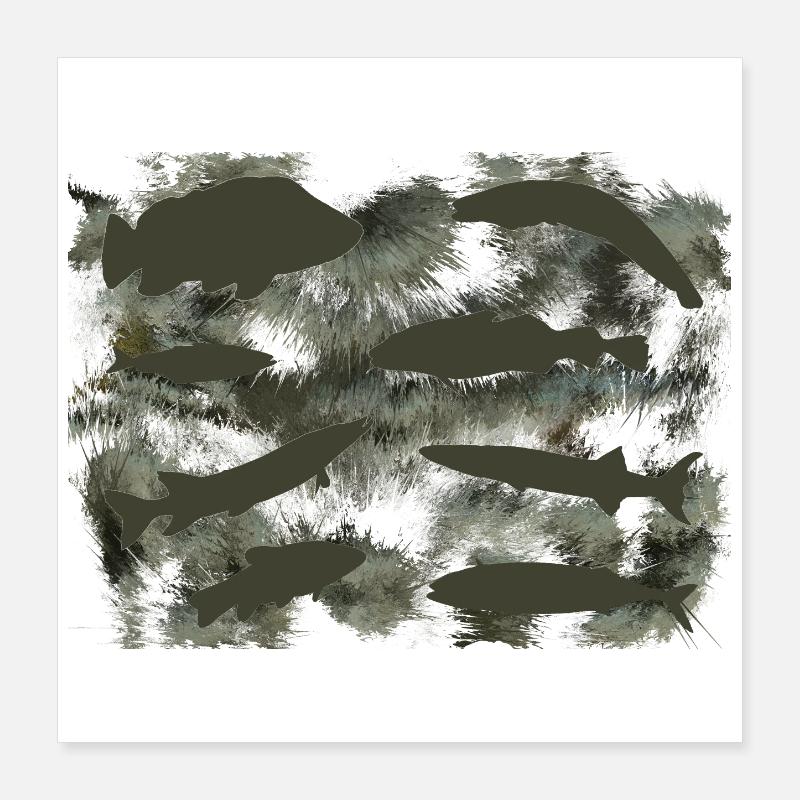 Fische Poster 40x40 cm