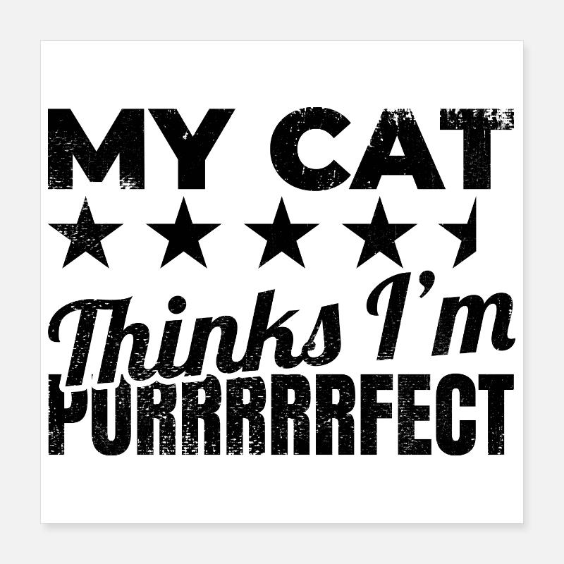 Blague de propriétaire de chat Poster 40 x 40 cm