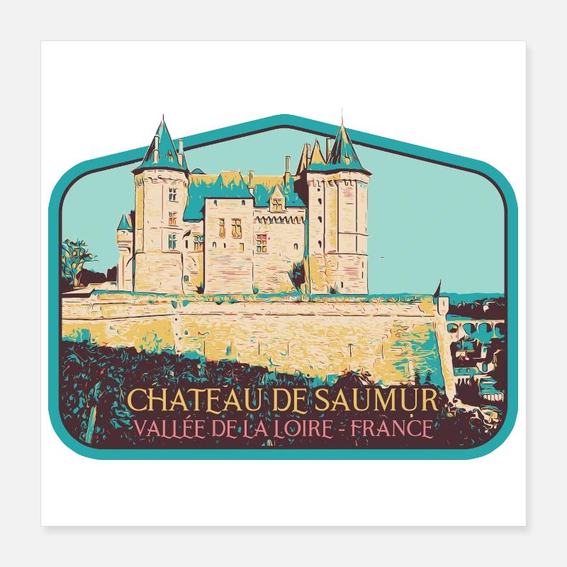 Château de Saumur, Vallée de la Loire Poster 40 x 40 cm