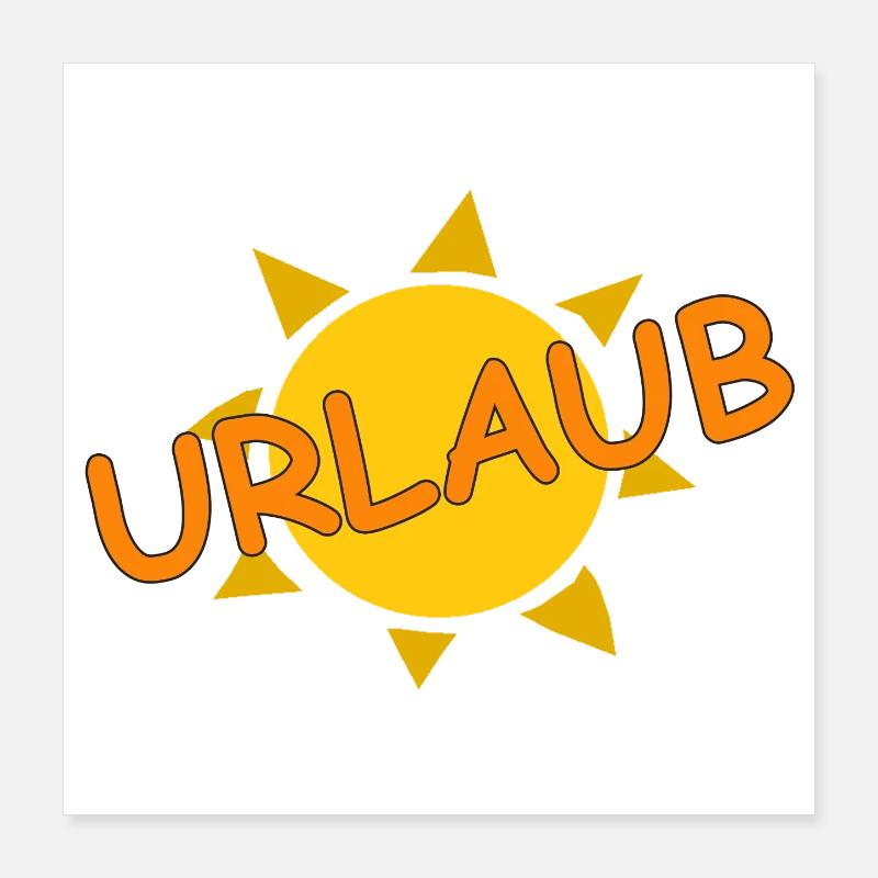 VACANCES Poster 40 x 40 cm