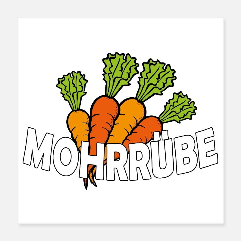 MOHRRÜBE Poster 40x40 cm
