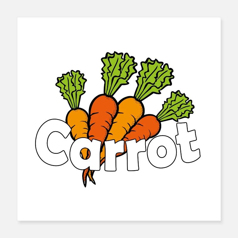 CAROTTE Poster 40 x 40 cm