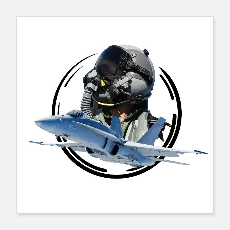 pilote Poster 40 x 40 cm