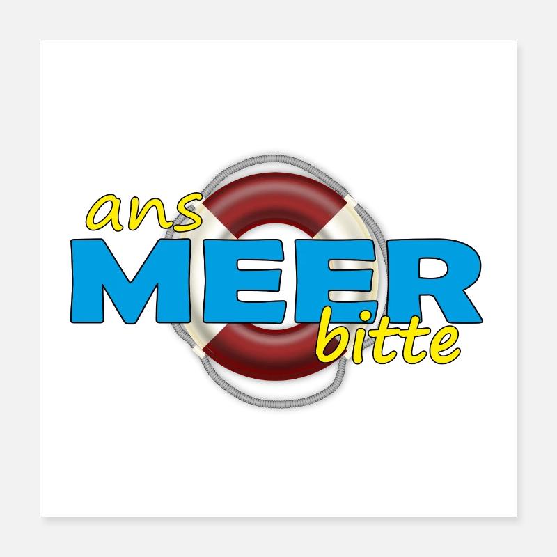 À LA MER S’IL VOUS PLAÎT Poster 40 x 40 cm