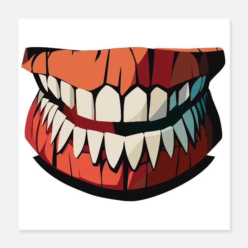 Darkjaw's Spooky Smile Poster 16" x 16" (40x40 cm)