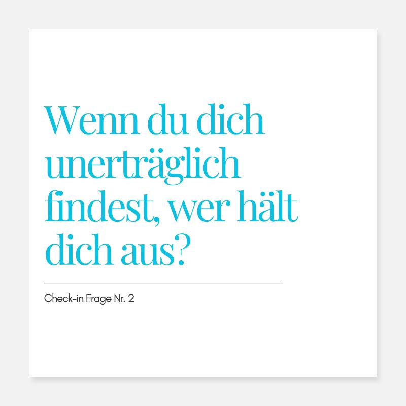 Check-in Question No. 2 Poster 16" x 16" (40x40 cm)