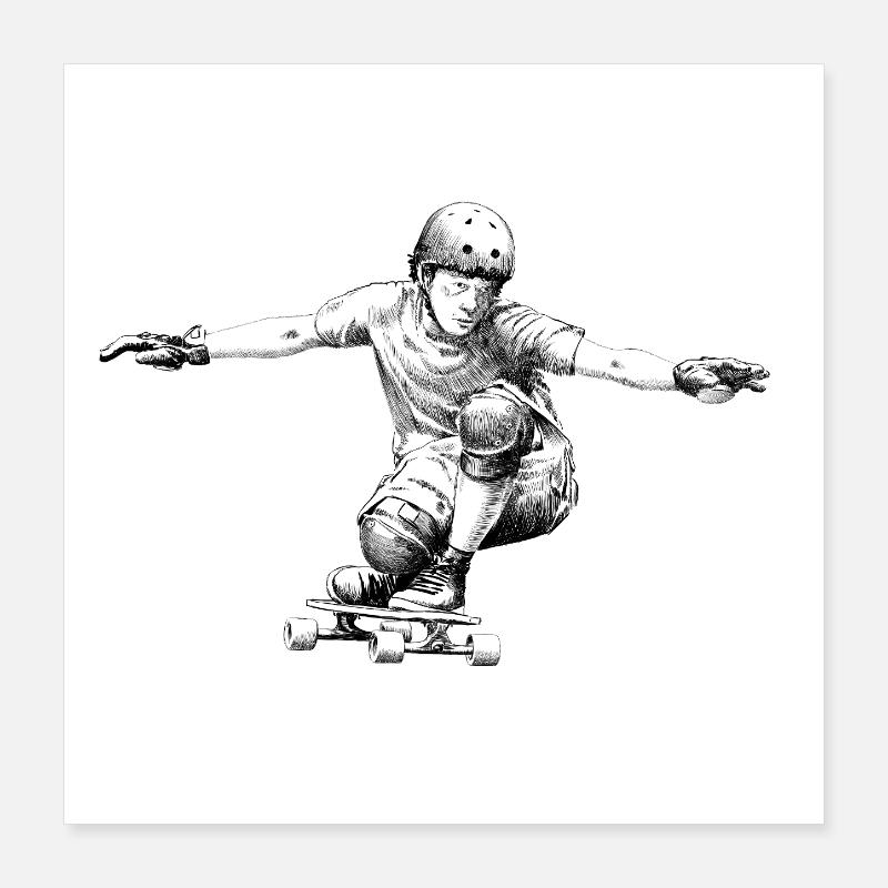 Skateboarding Poster 40x40 cm