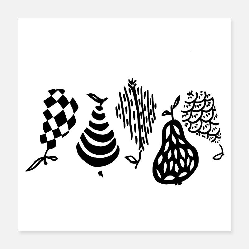 Poire Poster 40 x 40 cm