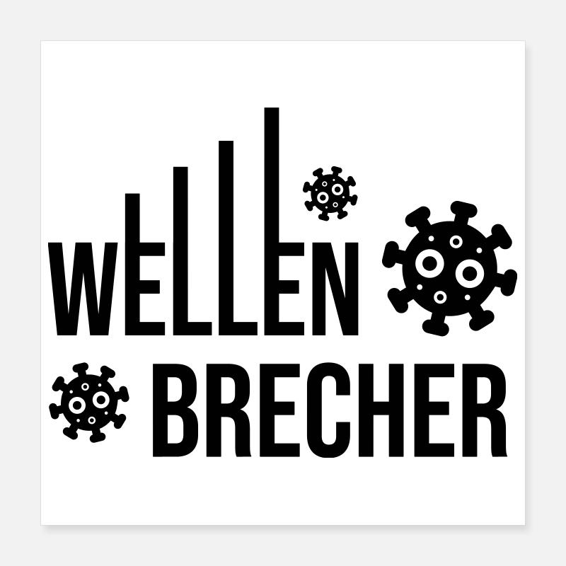 Breakwater Corona Virus Poster 16" x 16" (40x40 cm)