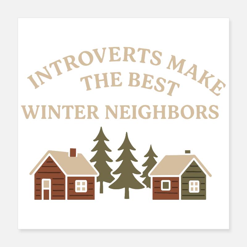 Cabincore Saison hivernale douillette pour prendre soin de soi Poster 40 x 40 cm