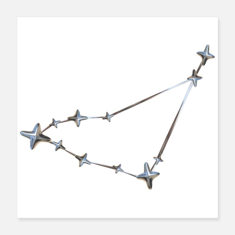 Star Row Constellation Design Poster 16" x 16" (40x40 cm)